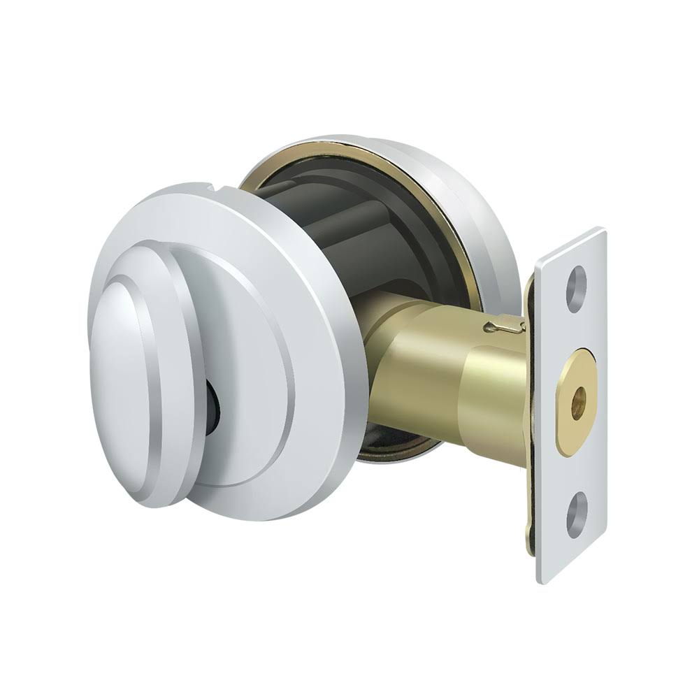 Deltana PRDRSU26 Solid Brass Port Royal Deadbolt Lock Grade 2, Polished Chrome UFL0_K4TXO77