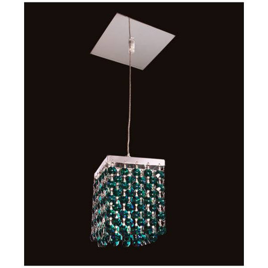 Classic Lighting Bedazzle 1-Light Mini Pendant Shade Color: Emerald LKR9_K1WQY13