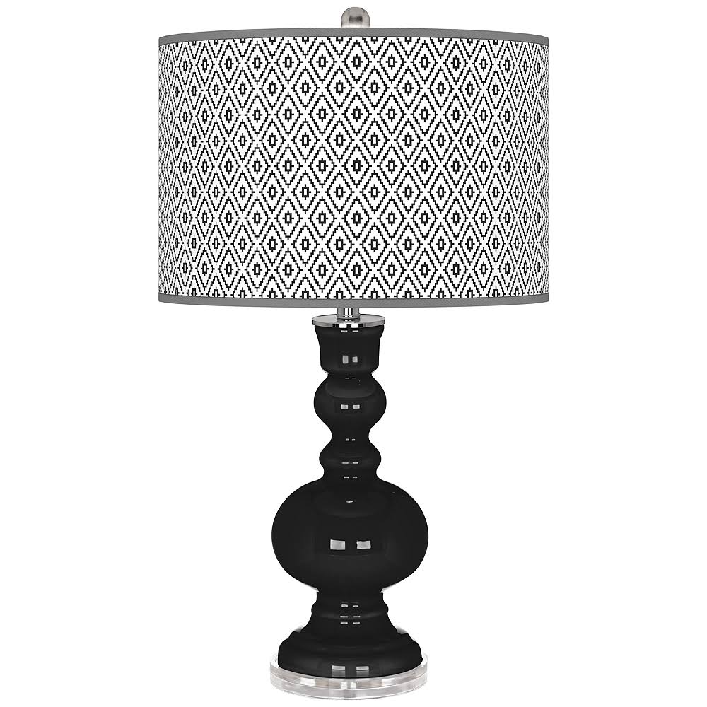 Color + Plus Tricorn Black Diamonds Apothecary Table Lamp XNC2_M9IXM26