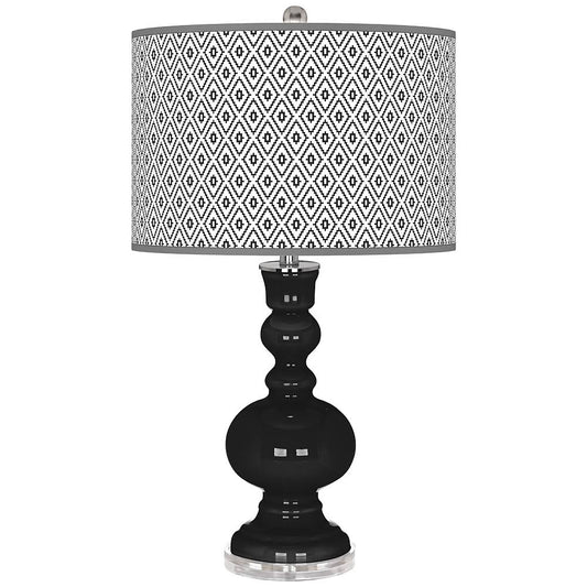 Color + Plus Tricorn Black Diamonds Apothecary Table Lamp XNC2_M9IXM26