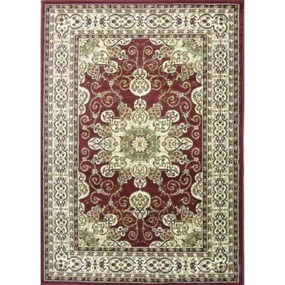 Charlton Home Staveley Hand-Tufted Burgundy Area Rug, Red JSM2_Q9KSL41