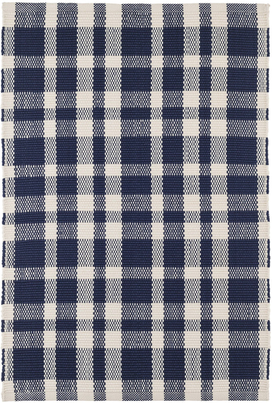 Dash Albert - 4x6 - Tattersall Indigo Indoor/Outdoor Rug DUD3_S6IXS02