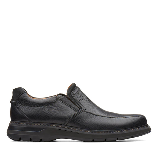 Clarks Mens Un Ramble Step Black Leather 9.5 M SJQ1_L7KDW90