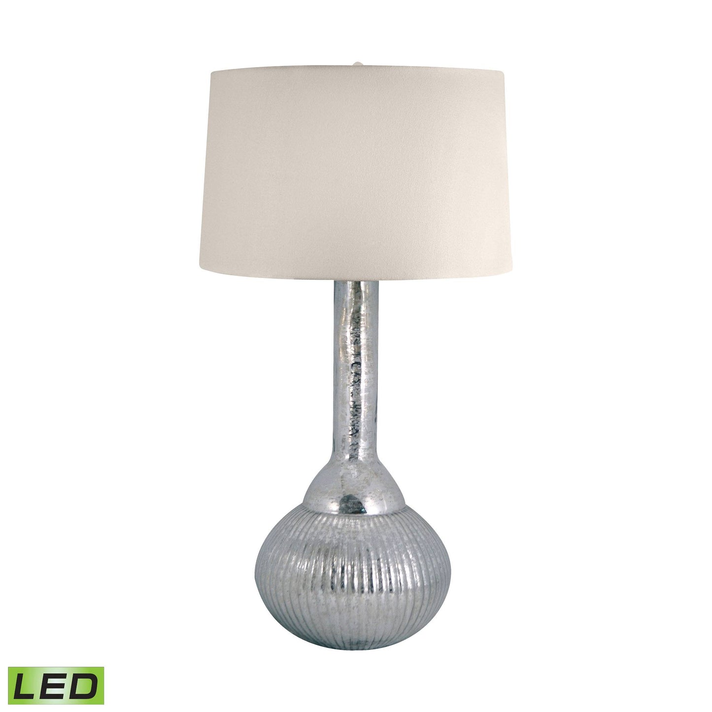 Dimond Fluted Mercury Glass LED Table Lamp in Silver 217-LED CQA2_M1HEX12