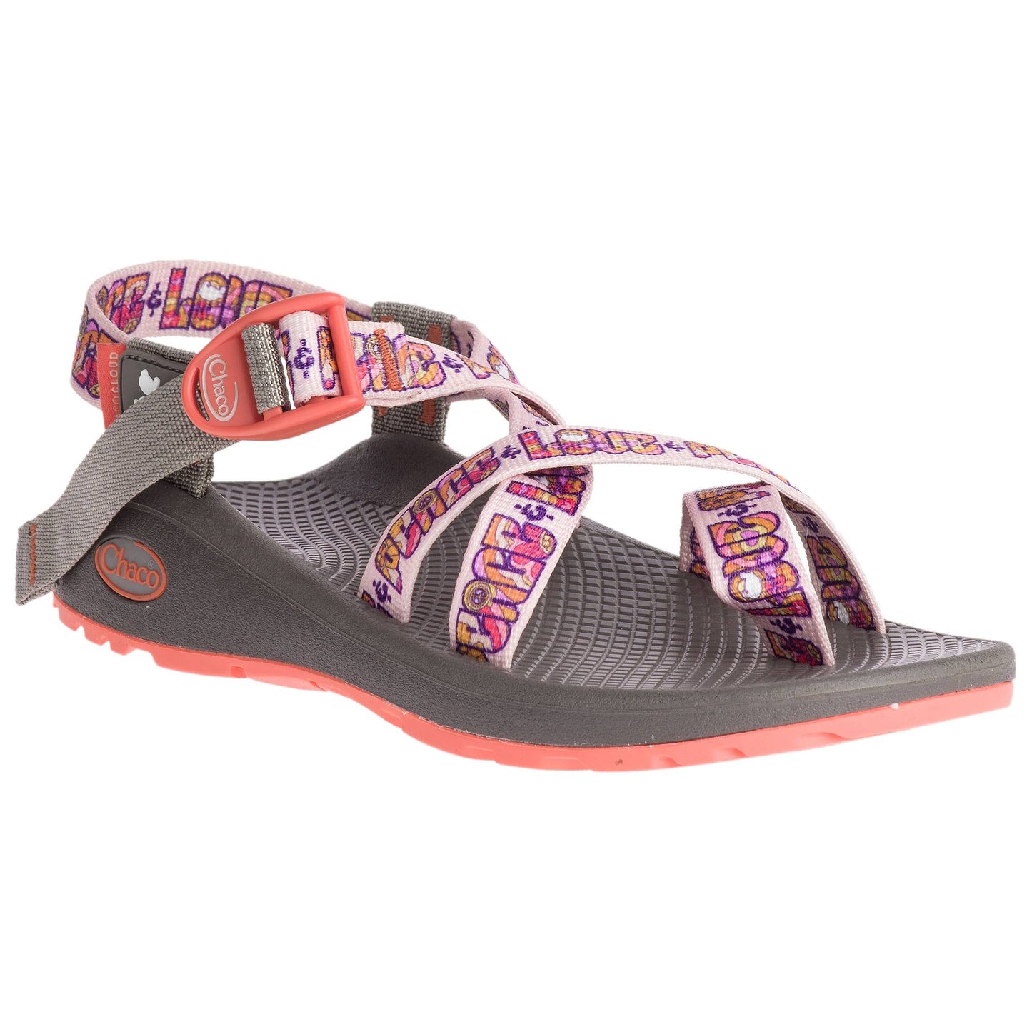 Chaco Womens Z/Cloud 2 Sandal - 10 - Woodstock / Peach Peace LFI5_P4YAA72