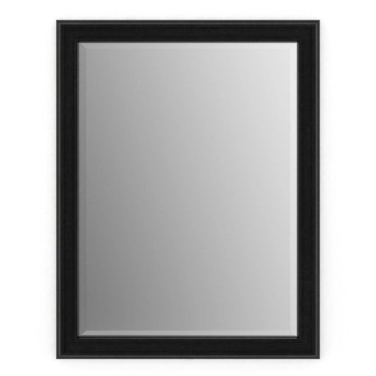 Delta 21 in. W x 28 in. H (S1) Framed Rectangular Deluxe Glass Bathroom Vanity Mirror in Matte Black OOJ4_U6DVS72