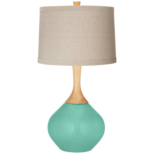 Color + Plus Larchmere Natural Linen Drum Shade Wexler Table Lamp FYY3_V3QHK29