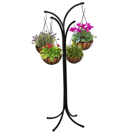 CobraCo 4-Arm Tree with Hanging Baskets RQC1_V3KQS12