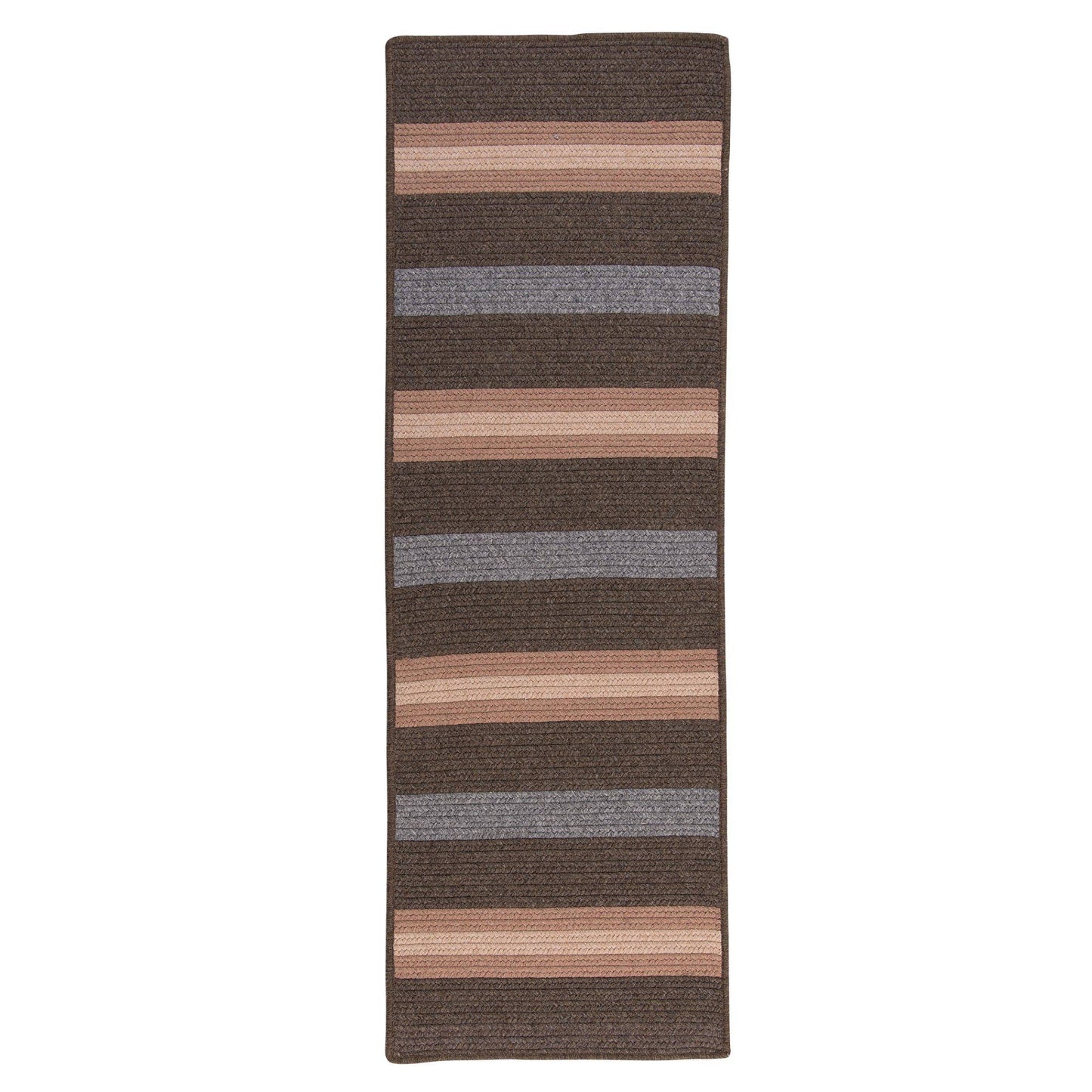 Colonial Mills 2 x 14 Brown and Gray All Purpose Handmade Reversible Rectangle Mudroom Area Throw Rug Runner SSM4_K9TAE66