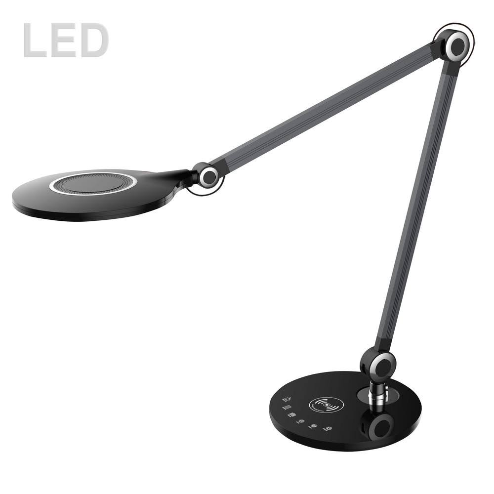 Dainolite ALA-1910LEDT-BK Alina - 22 inch 10W 1 LED Desk Lamp Black SZV4_M8YJU79