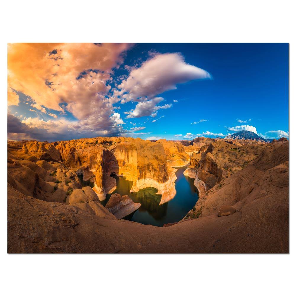 Designart Reflection Canyon Lake Powell Landscape Canvas Art Print - 40x22 x 30x22 - Multi OAX3_D6PCZ16