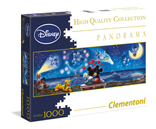 Clementoni 39287 Mickey et Minnie Panorama Puzzle (1000-Piece) WZR3_S7VBF34