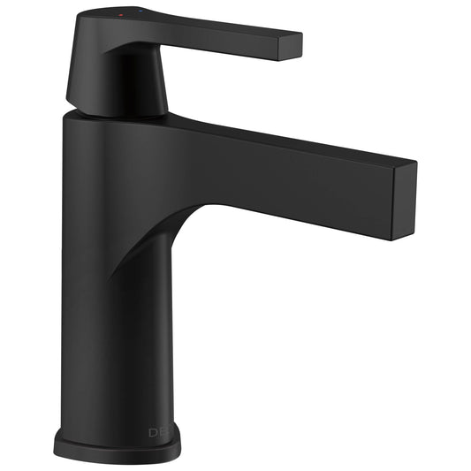 Delta Zura 574-BLLPU-DST Single Handle Bathroom Faucet - Less Pop Up Matte Black OYP3_Y4JZA42