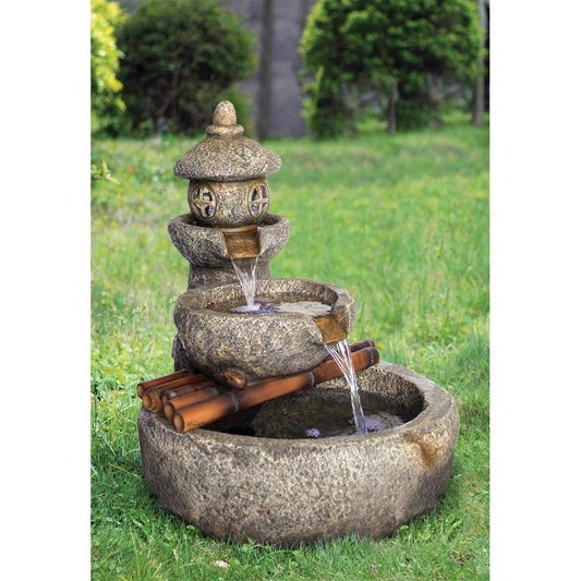 Design Toscano Tranquil Springs Pagoda Fountain SS12657 DSO9_J1MUD75