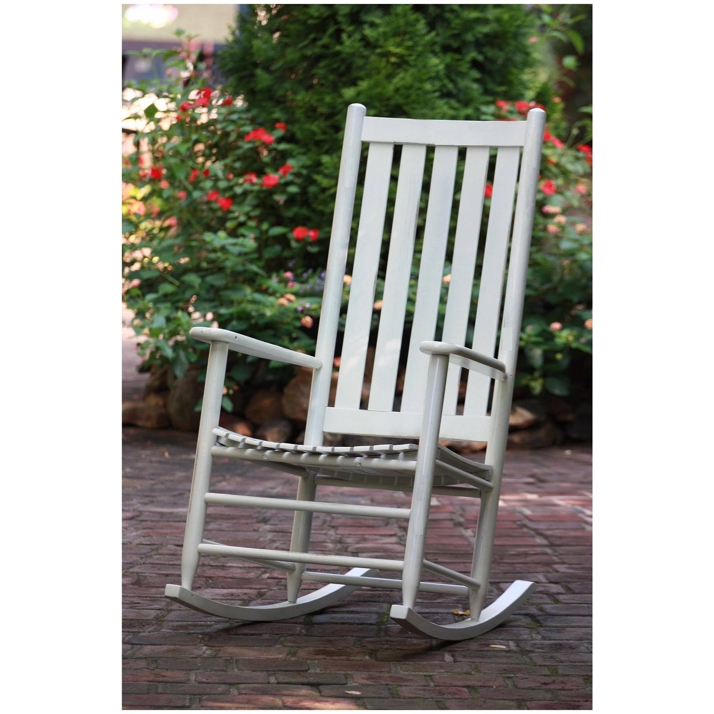 Dixie Seating Co. Asheville 47 in. Outdoor Rocking Chair, White DOM3_M9SGT26