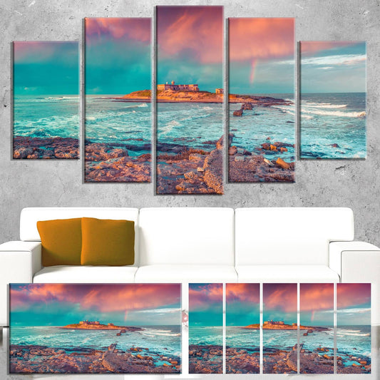 Design Art Blue Waters in Spring Photographic Print on Wrapped Canvas, Size: 20 inch H x 40 inch W x 1 inch D YEG3_O9VAO09