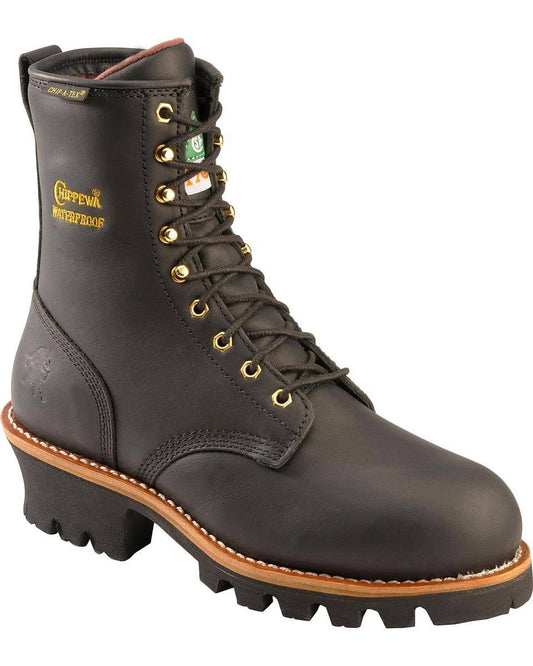 Chippewa Womens Insulated Steel Toe Work Boots, 8 in., Black, L73050 FEW8_L1ZUT35