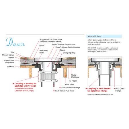 Dawn USA LME360304 Mamore River in Brazil Series 2x22 Linear Grid Shower Drain JJC0_T1YSH44