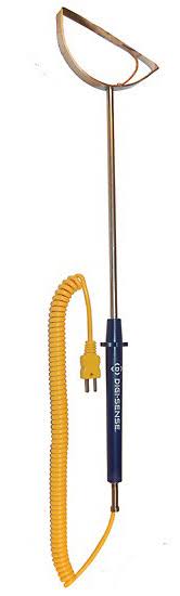 Digi-Sense Type-K Thermocouple Probe, Roller, 10.5 inch L x 4 inch Bow, Exposed JUNCTION, 5 Feet Cable, Mini ANSI Connector (Eac VGA6_W6FGV58