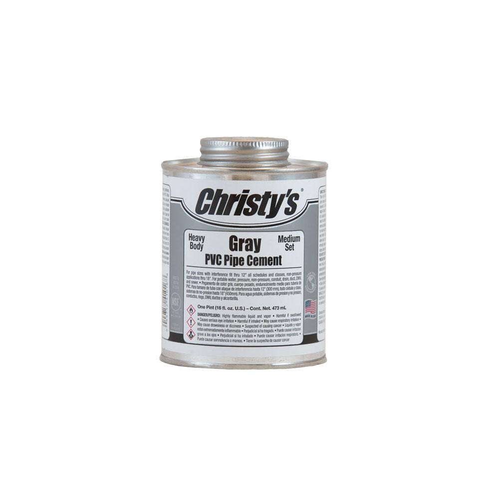 Christys 16 oz. PVC Gray Heavy Cement (Case of 12) CUC1_U3GNU85