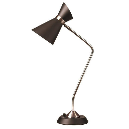 Dainolite 1679T-BK-PC 1Lt Table Lamp w/ Black Shade, PC FDU9_F3UOQ30