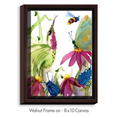 DiaNoche Designs Calliope Coneflower by Dawn Derman Painting Print on Wrapped Framed Canvas, Size: 41.75 inch H x 31.75 inch W DUP4_N7RQD52