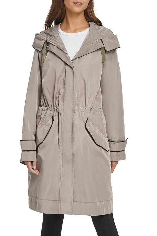 Dkny Hooded Anorak Rain Jacket Sandstone Xs at Hautelook WRJ5_U2UCB93