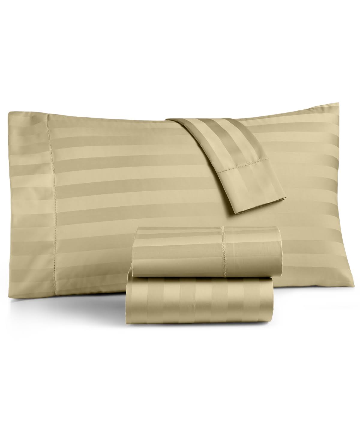 Charter Club Damask 1.5x22 Stripe 100% Supima Cotton 550 Thread Count 3 pc. Sheet Set, Twin, Created for Macy&s - Taupe NMZ8_W0VST33