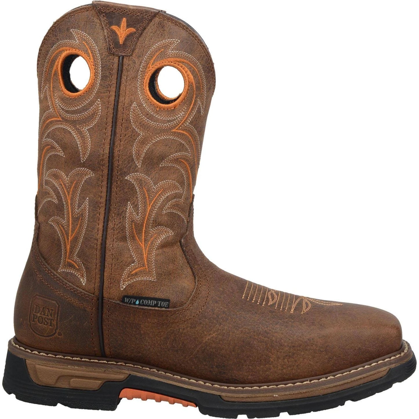 Dan Post Storms Eye Waterproof Boots, Mens Brown/Orange MSL2_O5HQG31