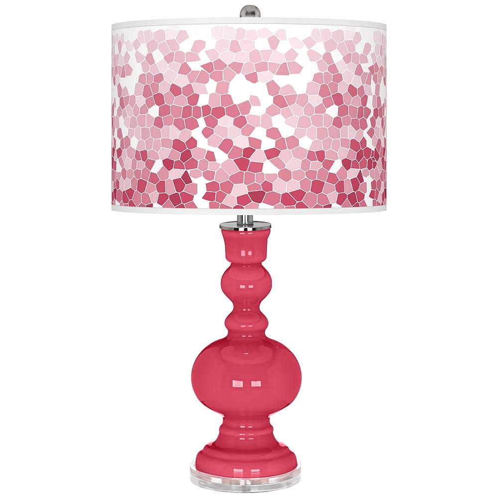 Color + Plus Eros Pink Mosaic Giclee Apothecary Table Lamp BNL9_B9ZFX18