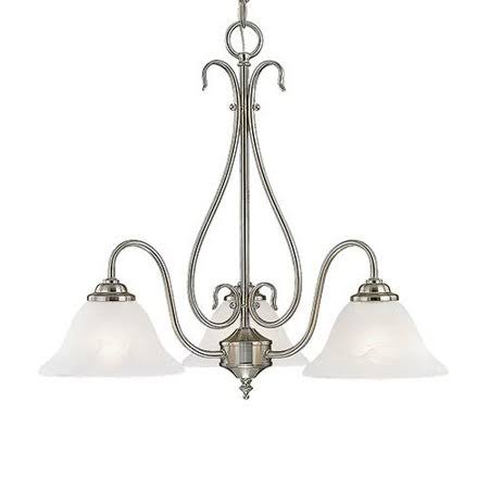 Charlton Home Bridgeforth 3-Light Shaded Chandelier; Satin Nickel XED0_B4SXT56