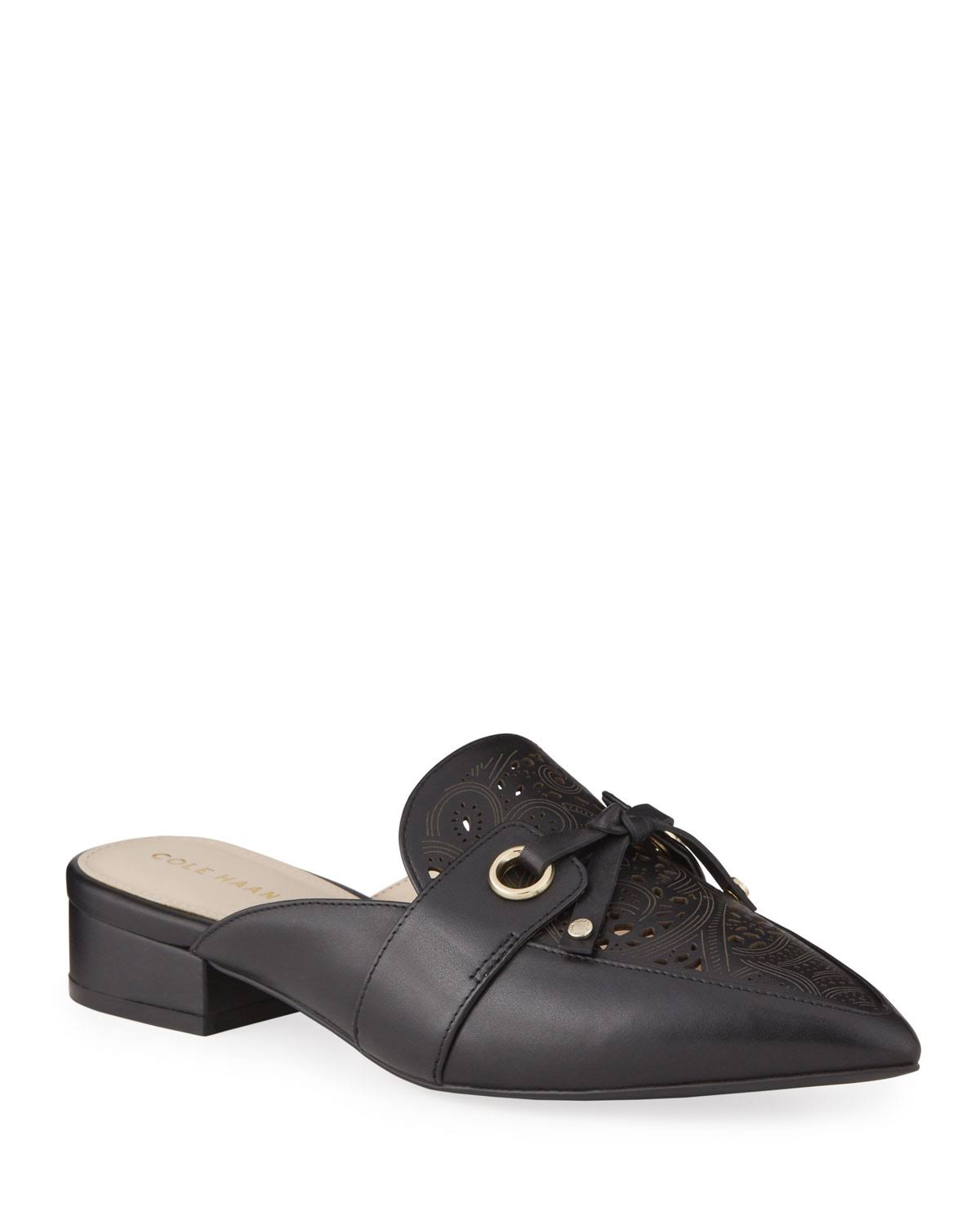 Cole Haan Emily Mules, Black, Womens, 37EU XLK6_G5FEQ20