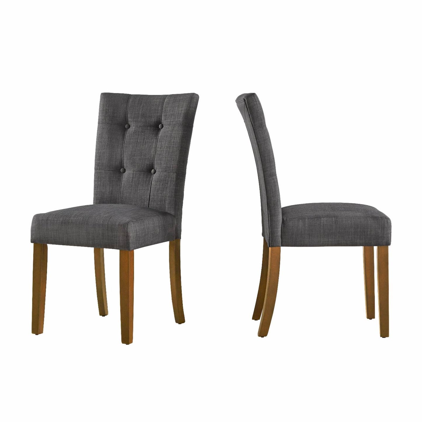 Chelsea Lane Espresso Finish Side Chair - Set of 2, Dark Gray EJN0_M5MDP63