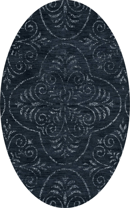 Dalyn Bella BL3 Navy Area Rug 3 x 5 Oval OAW2_G9HBP65