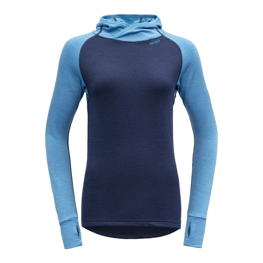 Devold Expedition Woman Hoodie Merino Base Layer (XL, Blue) ENI4_J9PPR00