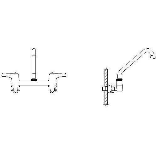 Delta 28C4233 Two Handle Service Sink Faucet JGU2_H1DJP41