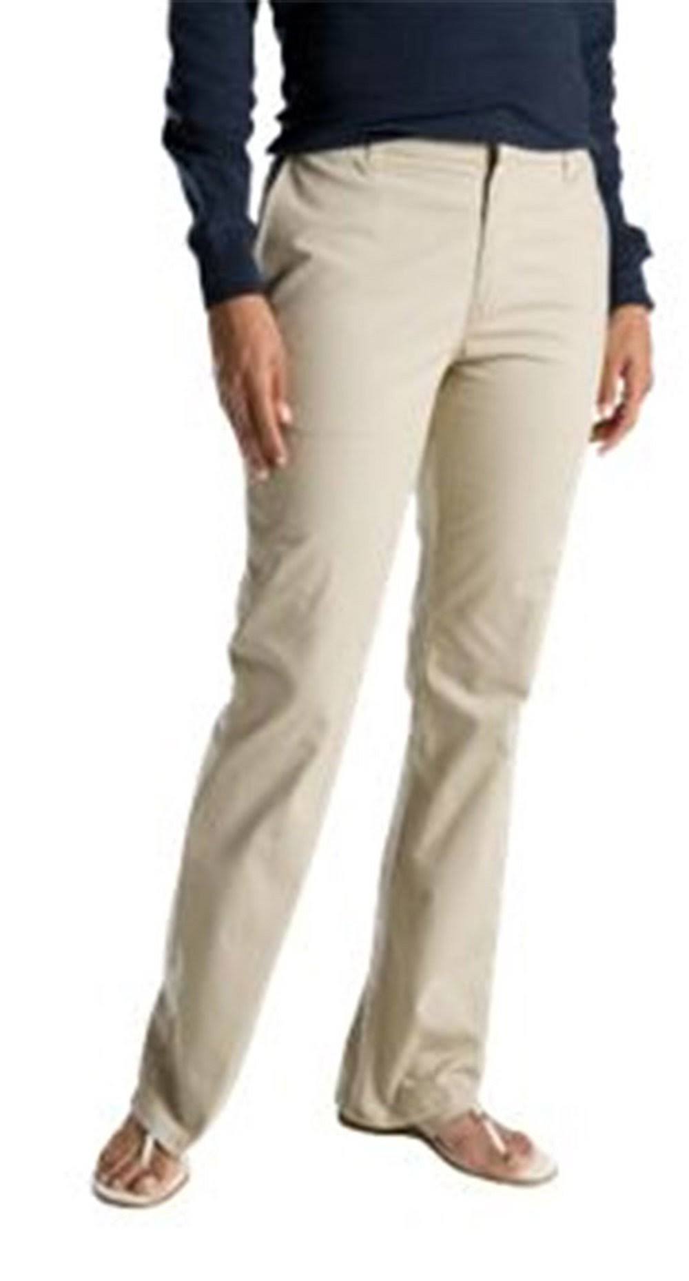 Dickies Womens Slim Fit Boot Cut Stretch Twill Pants - Desert Sand QUI8_M2JZB99