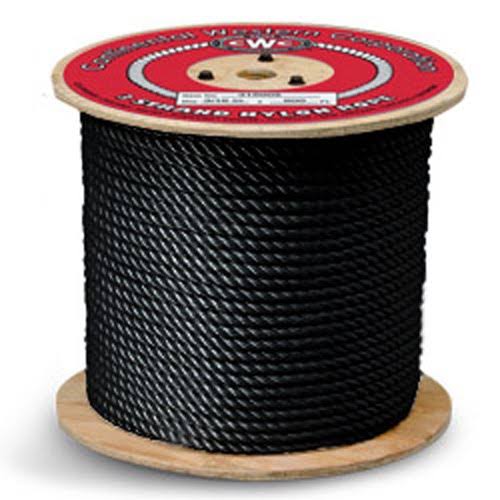 Cwc 3-Strand Nylon Rope - 3/8 x 600 ft., Black VOY0_J6JZU08