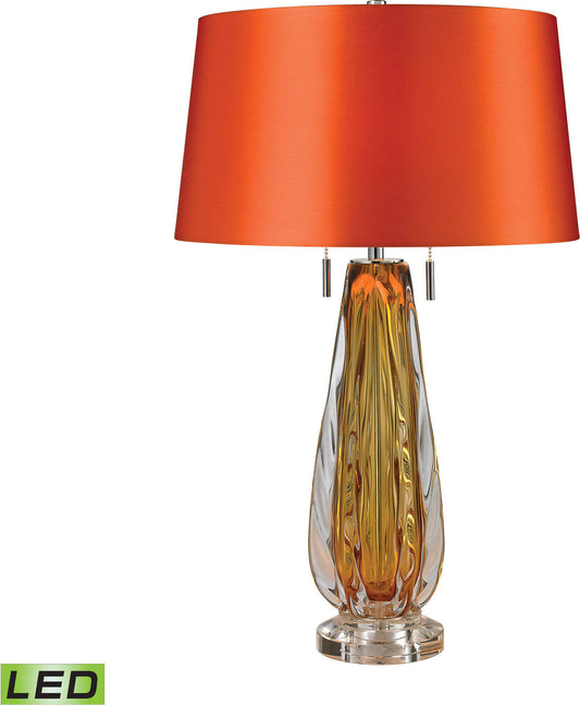 D2669-LED Modena Free Blown Glass LED Table Lamp in Amber JBS5_C1ANP25