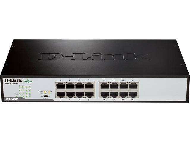 D-Link DGS 1016D - Switch - unmanaged - 16 x 10/100/1000 - desktop DHC5_L3ARD57