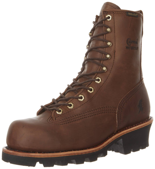 Chippewa 8 Bay Apache Insulated Waterproof Steel Toe Logger (Brown) Mens Work Boots HXA4_B5RFV17