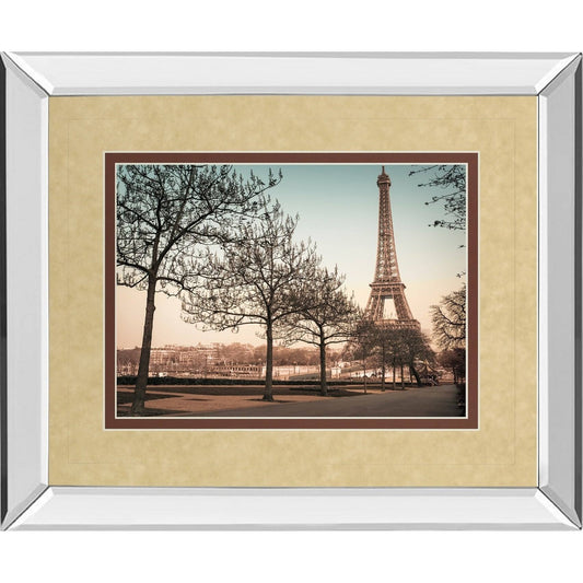 Classy Art DM5385MF 34 x 40 in. Remembering Paris by Assaf Frank Mirror Framed Print Wall Art CMH1_K0SAC88