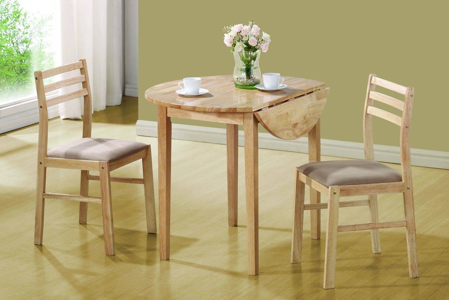 Coaster 3 Piece Dining Set Natural KZF7_G2JRB94