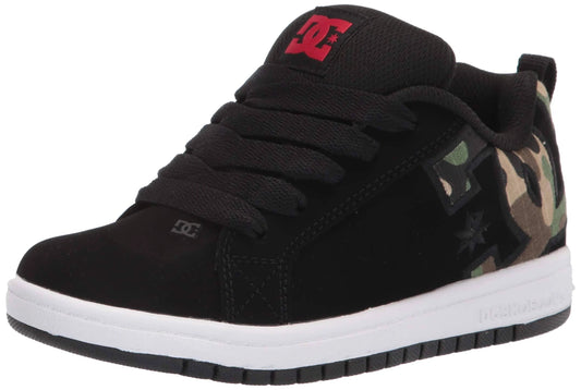 DC Court Graffik Boys Shoes - Black Camo Print WHW4_V2UWW07