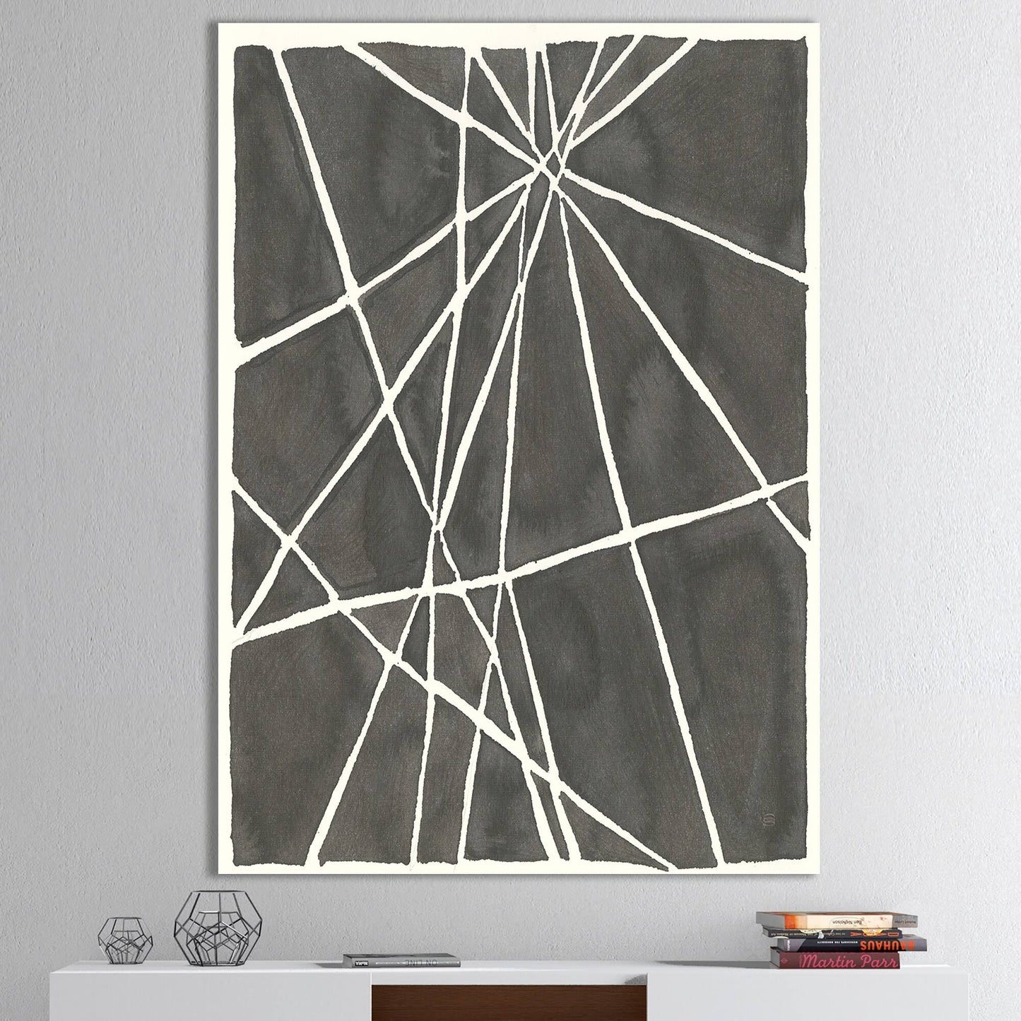 Designart Minimalist Graphics II Transitional Canvas Art - Black - 24 in. Wide x 32 in. High OXQ3_I0OZE62