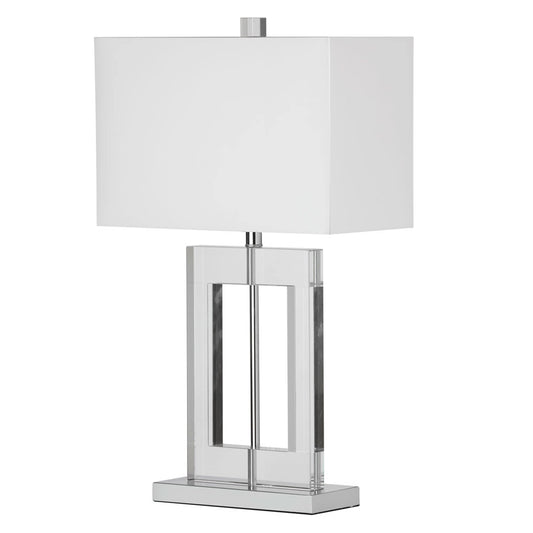 Dainolite C52T-PC 1 Light Crystal Table Lamp Polished Chrome White UZG5_B3HKJ99