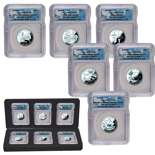 Coin Collector 2009 6-Piece PR70 DC and Territorial State Quarters FDOI Le 729 TPC9_P6SOK61