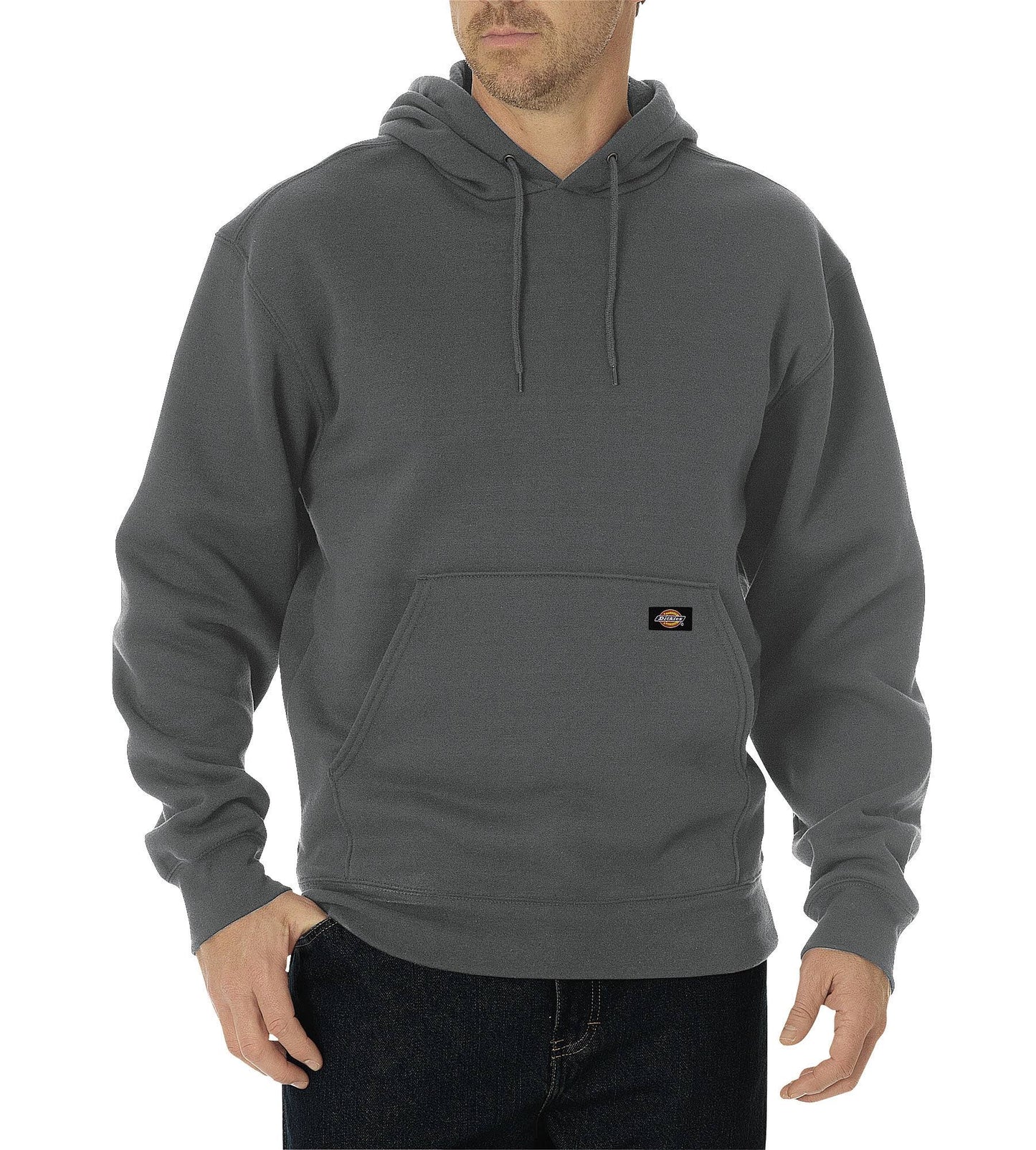 Dickies Midweight Fleece Pullover Hoodie - Dark Heather Gray CDN3_D0OWH53