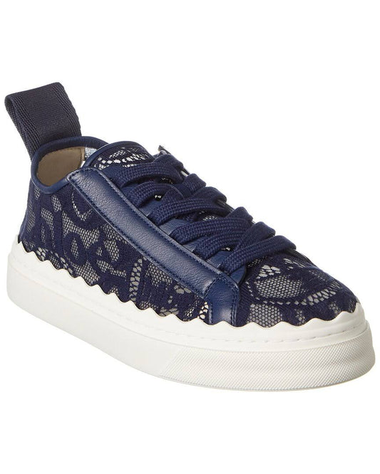 Chloé Lauren Lace Sneakers - Blue - Low-top Sneakers DPM1_F5BBO24