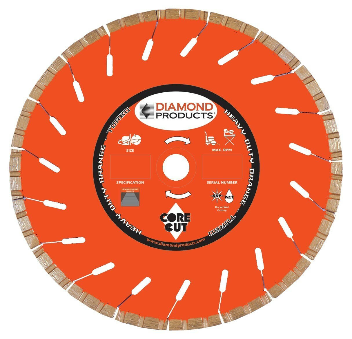 Diamond Products Heavy Duty Orange Turbo 53863 RDL4_W7QDW28